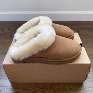 Ugg Cluggette Shearling Slide Slippers Chestnut 7